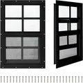 COLORPAPA 2 Pack Shed Windows 16 in x 16 in - Durable Flush Mount