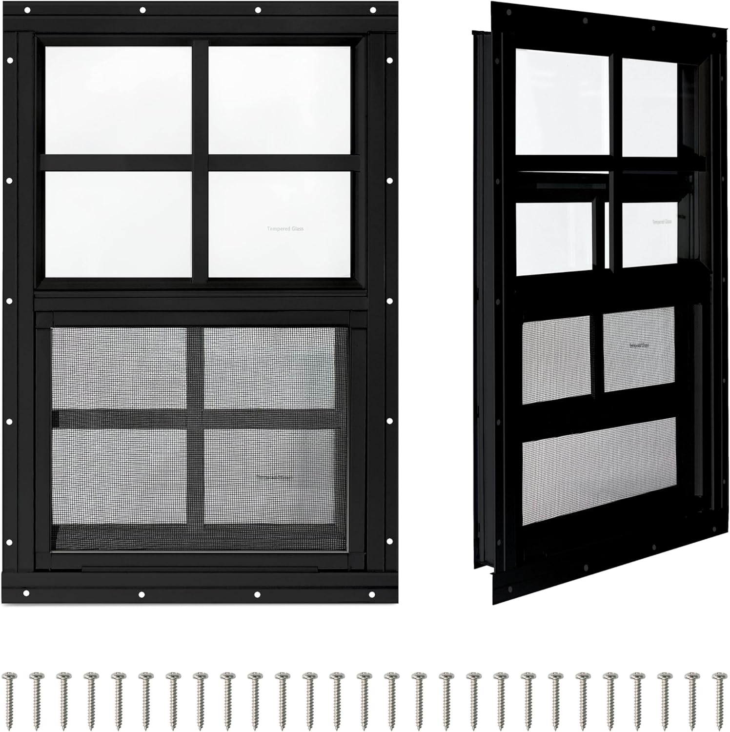 COLORPAPA 2 Pack Shed Windows for Ventilation and Sunlight