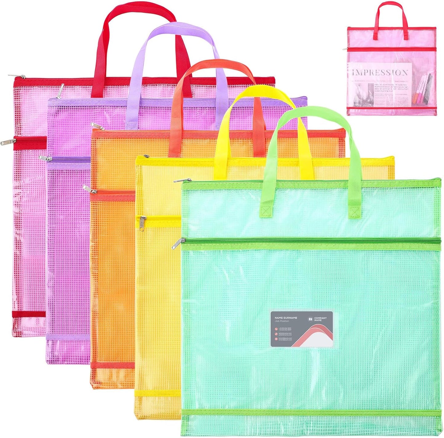 Clysee 5 Pcs Sew Project Bags for Quilting and Crafting