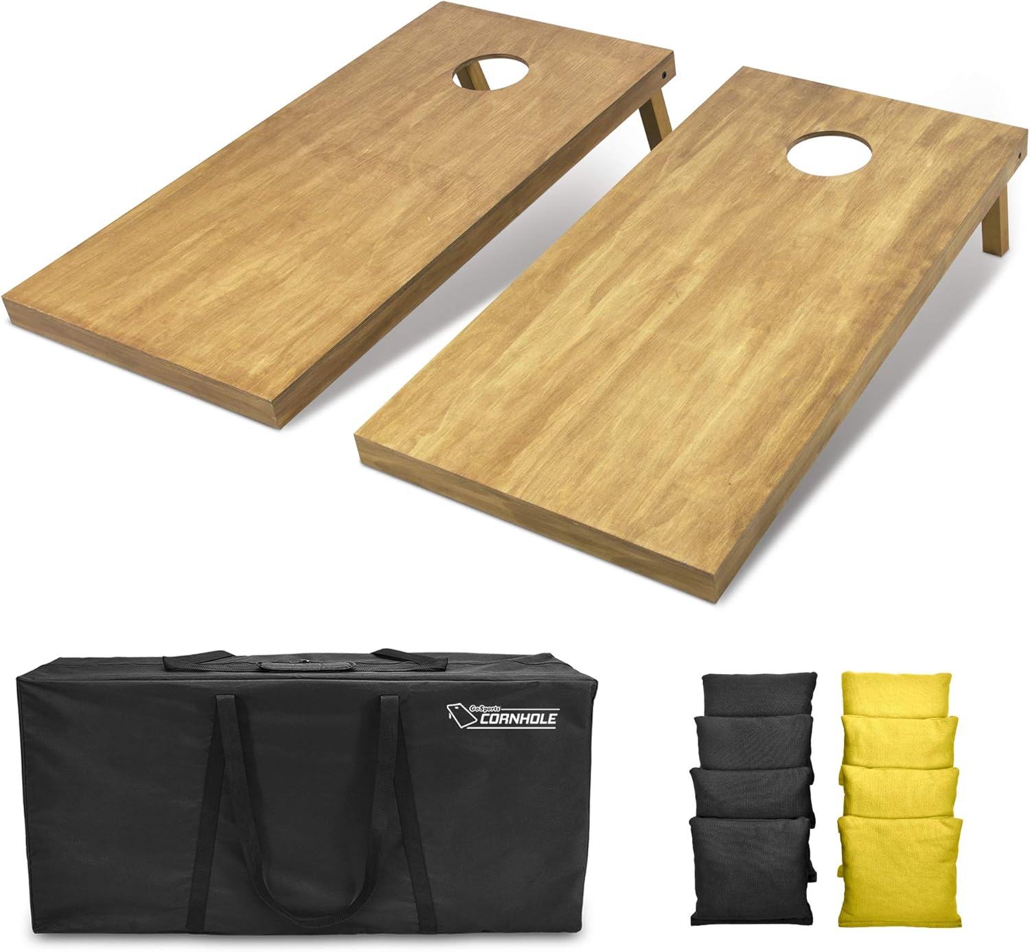 GoSports 4 ft x 2 ft Wooden Cornhole Boards Set for Fun