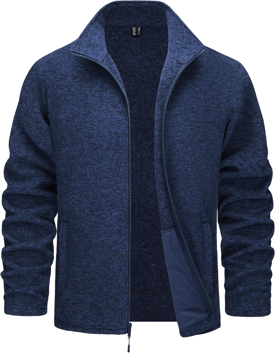 TACVASEN Men's Fleece Jackets Full Zip Lightweight Warm Coats