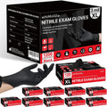 Black Nitrile Disposable Exam Gloves 3Mil 1200 Count - XL Pack