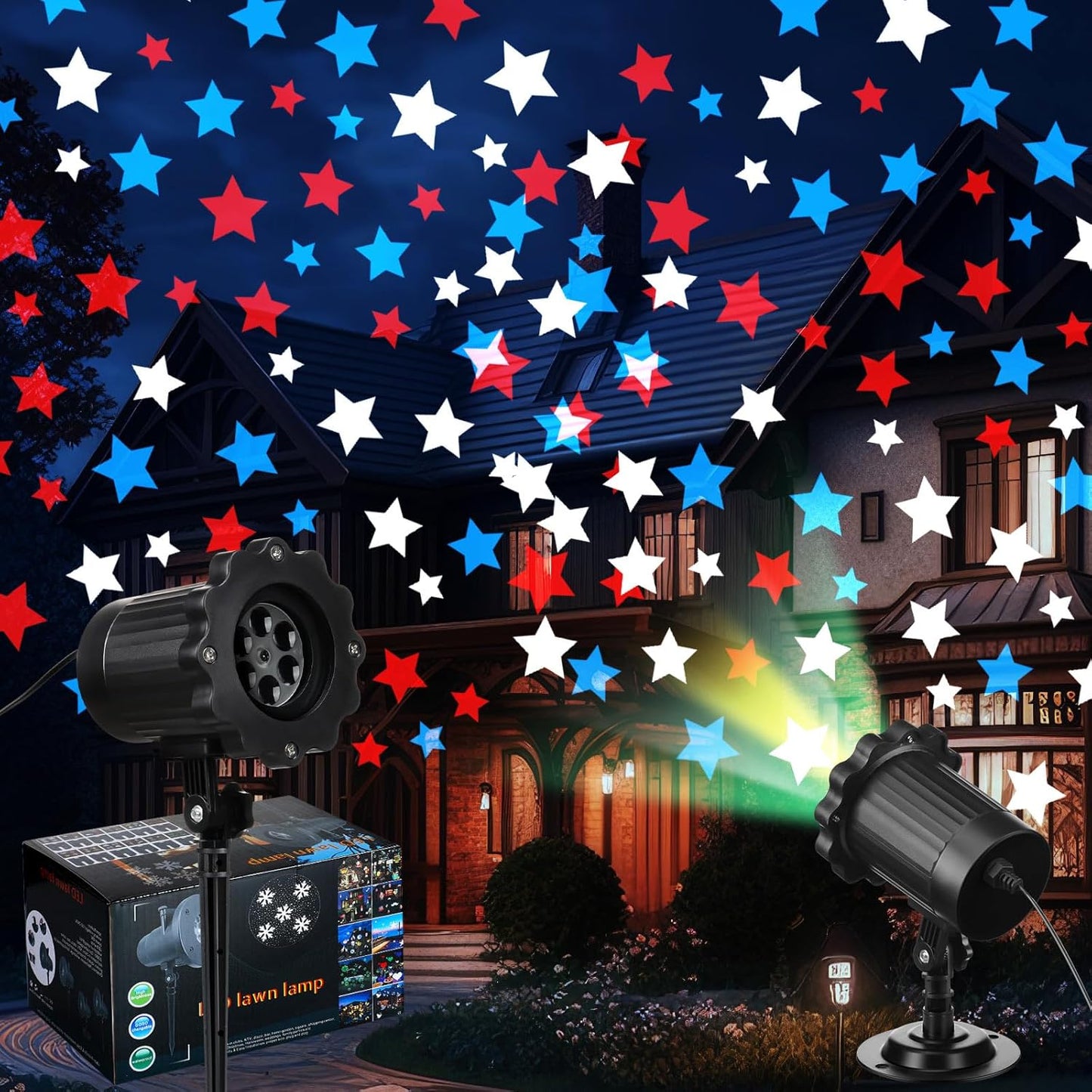 Independence Day Projector Lights for 4th of July Celebrations