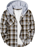 Men's Flannel Hoodie Shirt - Plaid Button-Down with Hood