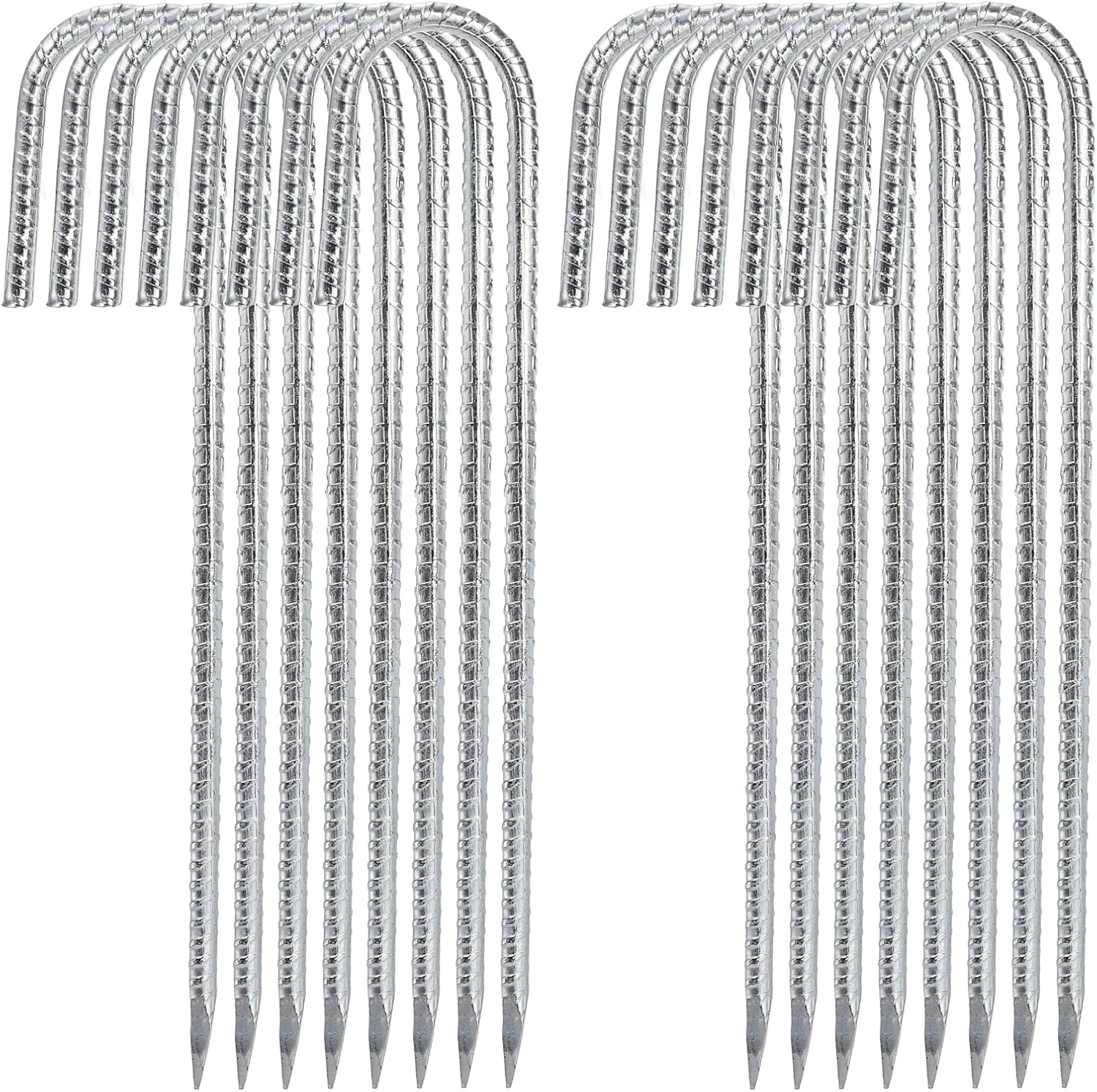 16 Pack Heavy Duty Rebar Stakes for Secure Anchoring