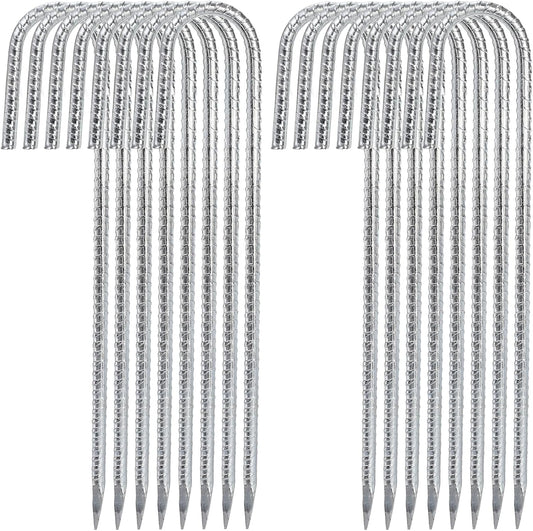 16 Pack Heavy Duty Rebar Stakes for Secure Anchoring