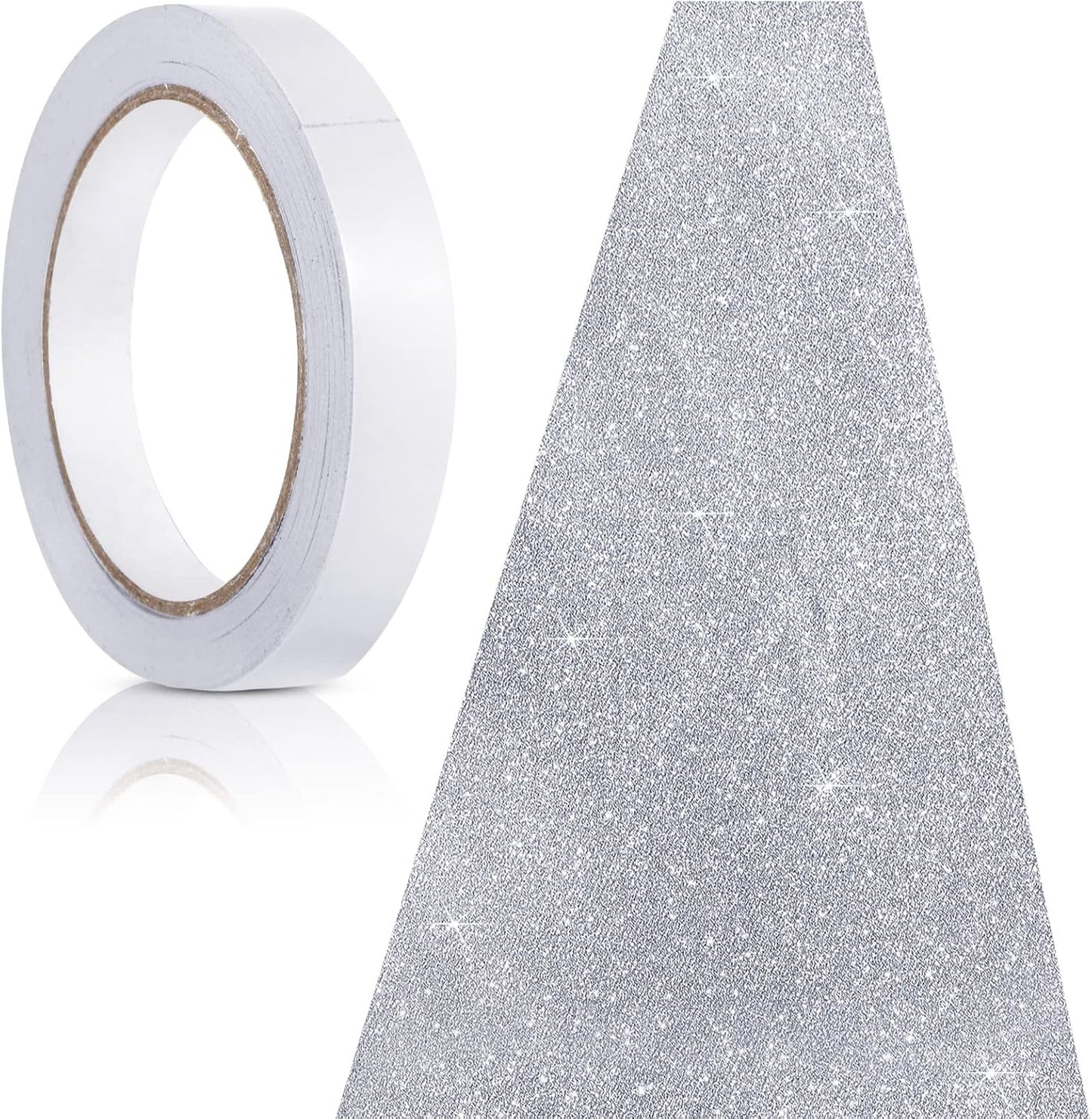 Glitter Silver Carpet Runner Rug for Weddings and Parties