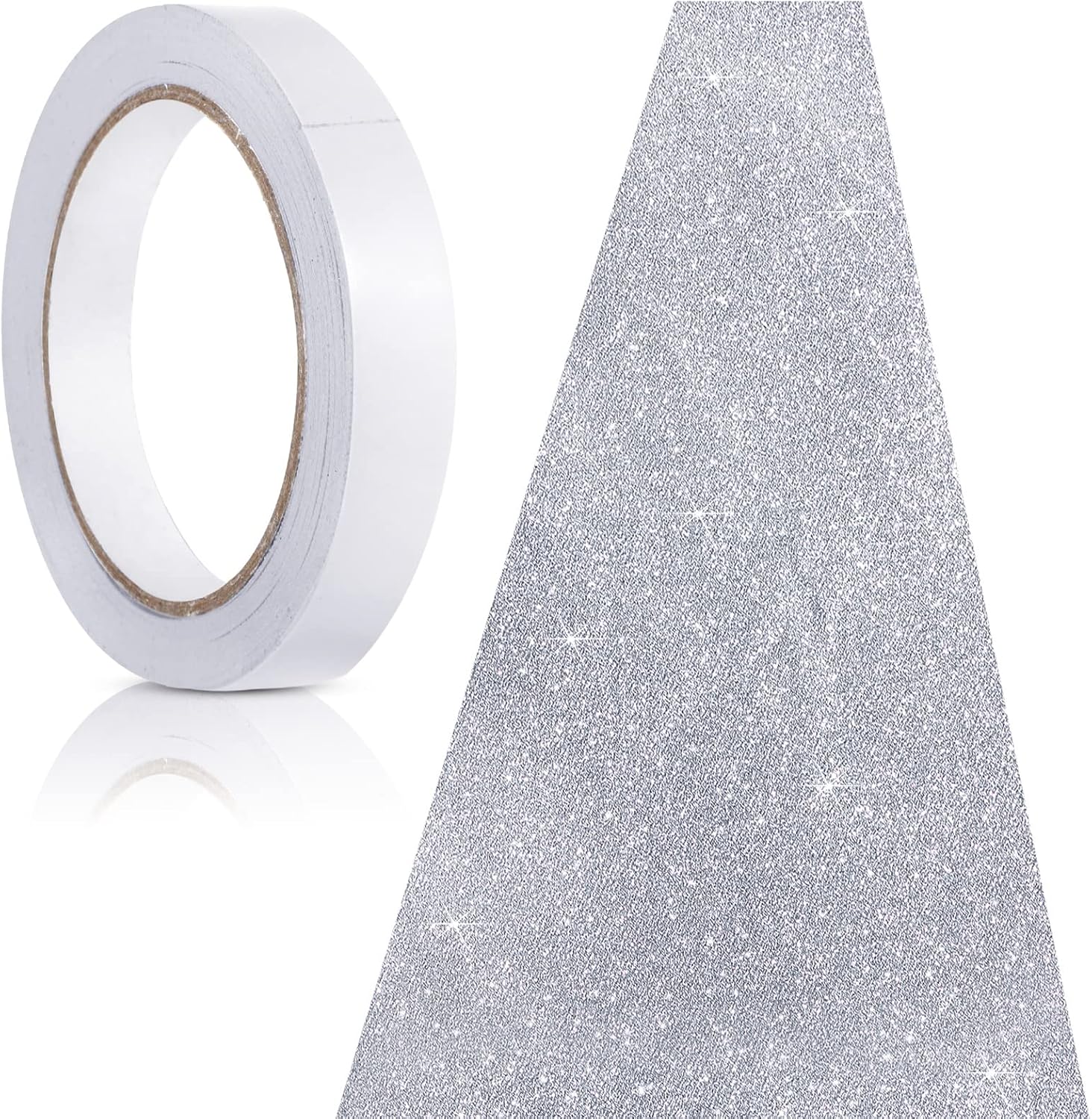 Glitter Silver Carpet Runner Rug for Weddings and Parties