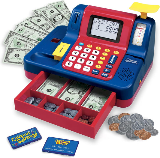 Learning Resources Pretend & Play Teaching Cash Register for Kids