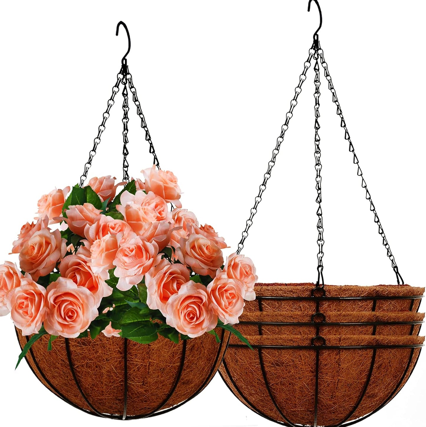 Hanging Baskets for Plants Outdoor - 12 Inch Coconut Coir Planters