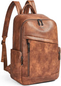Computer Backpack for Women Soft Leather Backpack with 15.6 in Laptop