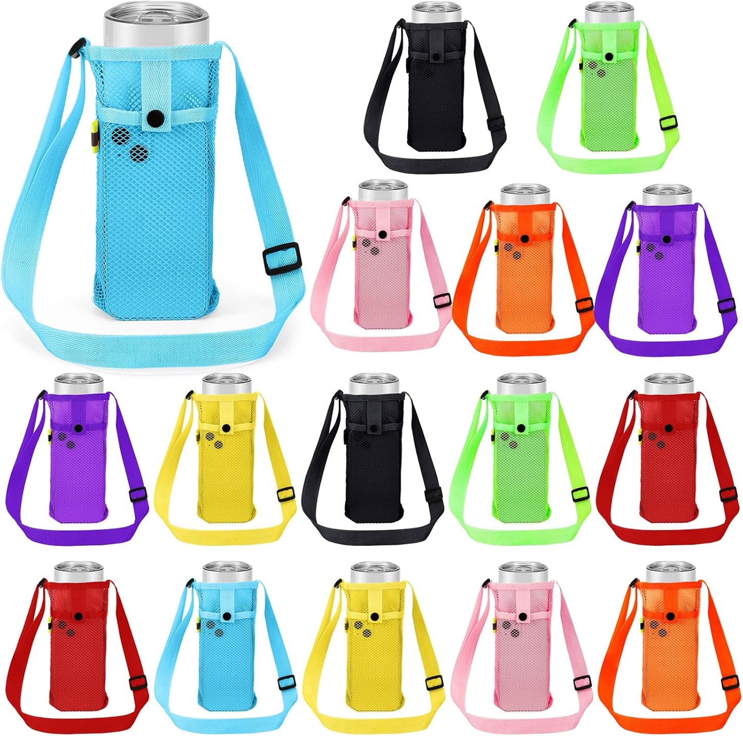 Mumufy Water Bottle Sling Holder with Adjustable Strap for Sports