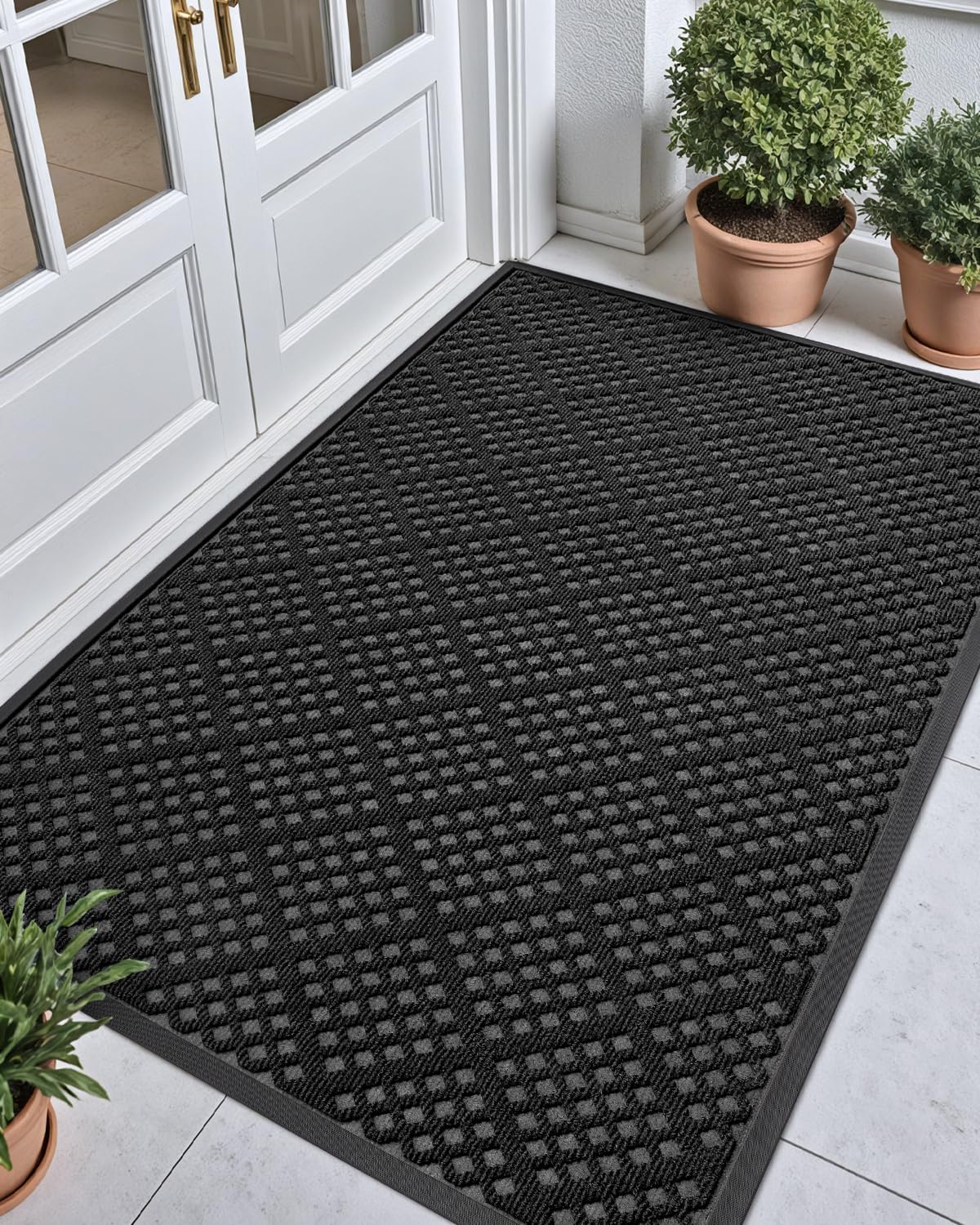 DEXI Door Mat Outside Entrance, 3x5 ft Heavy Duty Welcome Mat