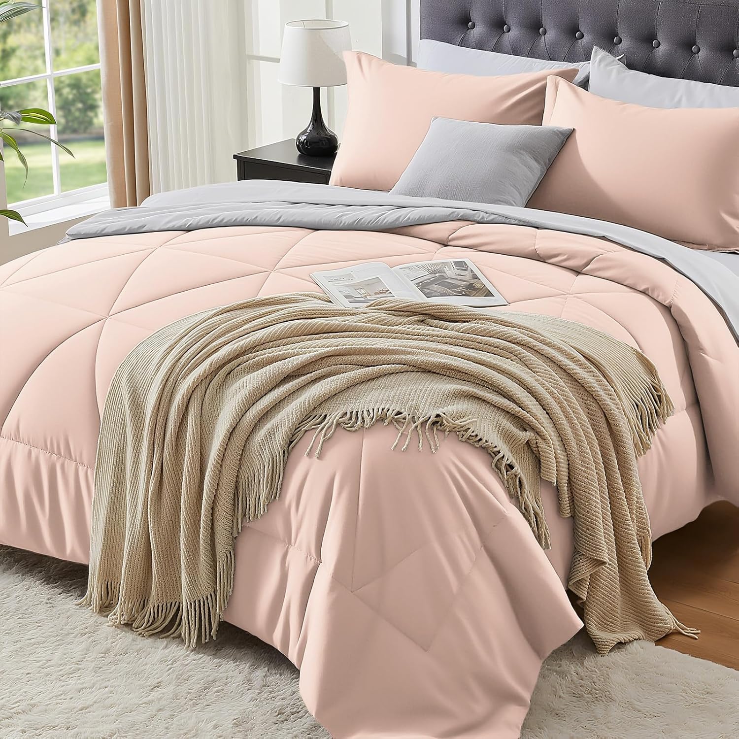 BEDELITE King Size Comforter Set - Cozy Luxury Bedding for All Seasons