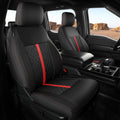 Ford F150 Leather Seat Covers Black Red - Custom SuperCrew Fit