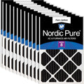 Nordic Pure 20x25x2 Carbon Pleated Odor Reduction Filters 12 Pack