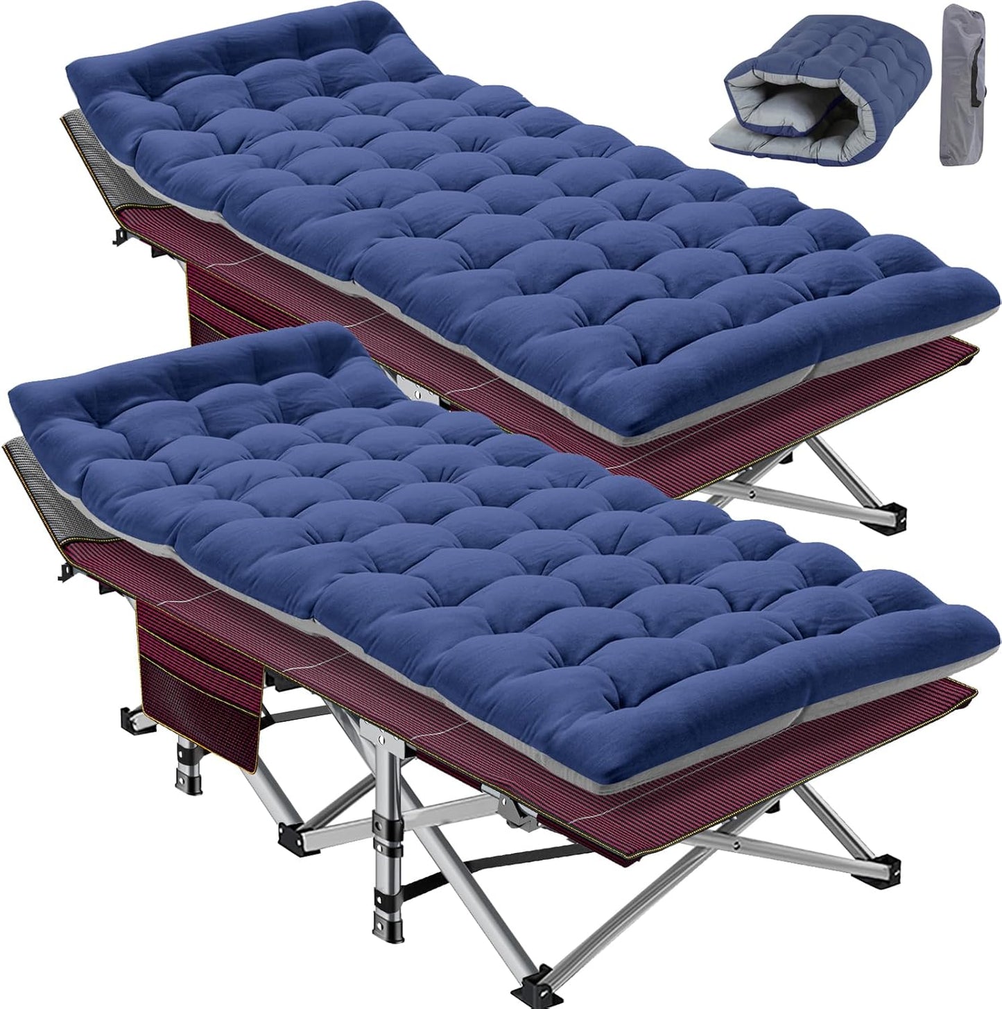 Slsy Folding Camping Cot for Adults with Removable Pad