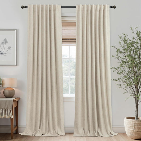 KOUFALL 52x86 Inches Long Light Tan Blackout Curtains Review