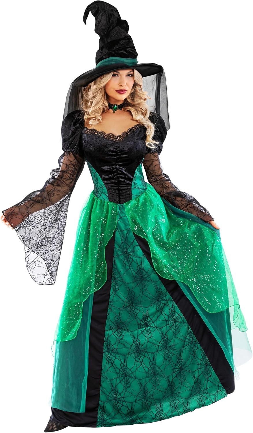 Deluxe Witch Costume for Women - Enchanting Halloween Attire