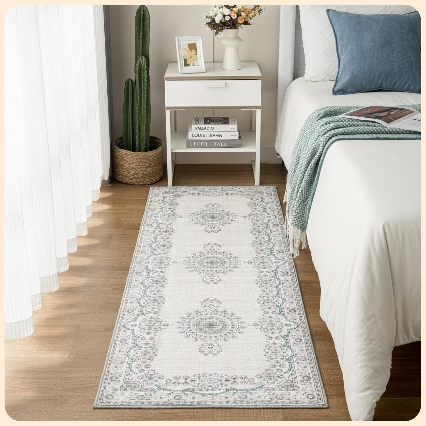 Istana Hallway Runner Rug 2.5x8 - Stylish Non Slip Entryway Rug