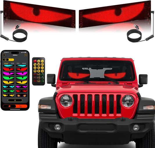 Programmable RGB Devil Eyes Light for Windshield - 2PCS Set