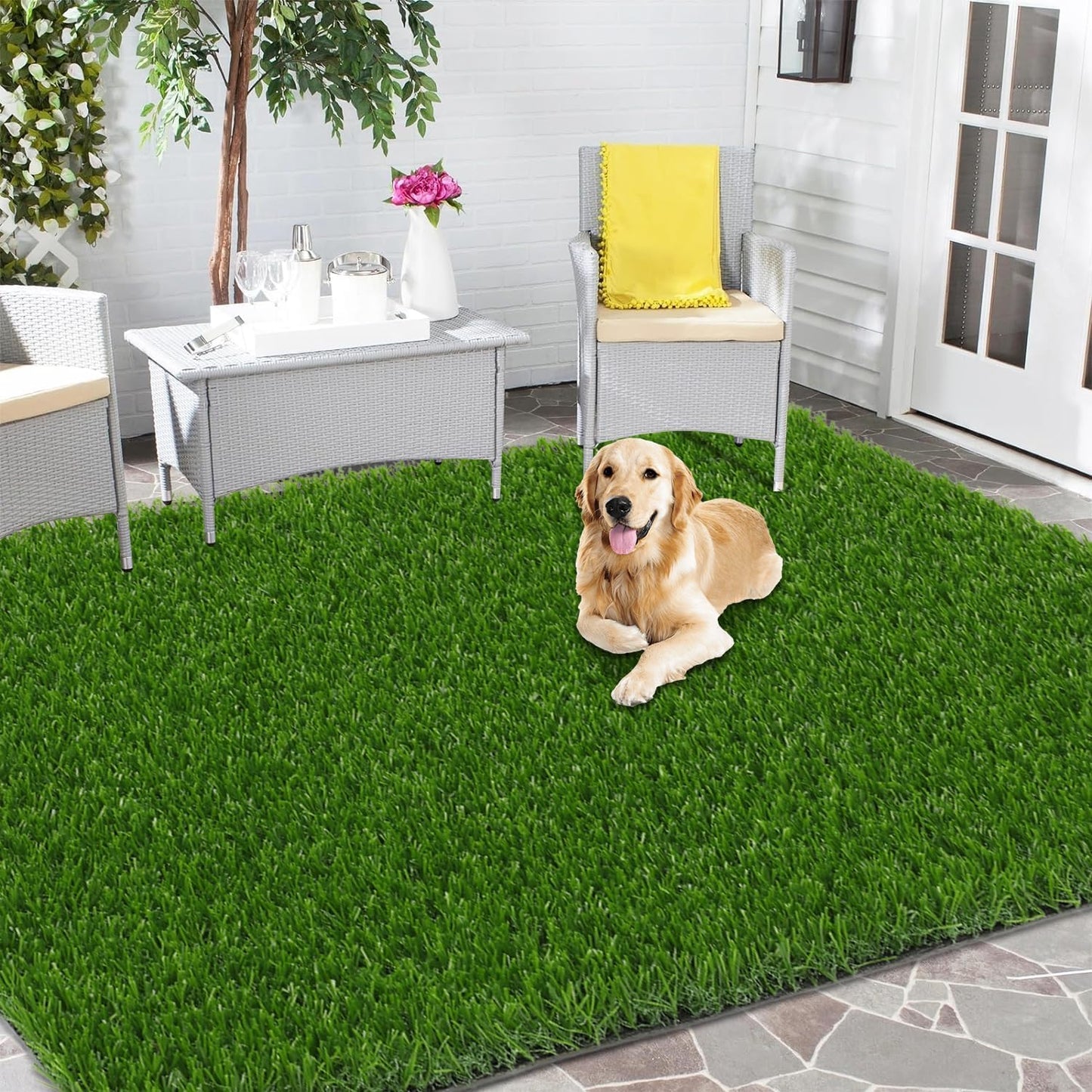 HEBE Artificial Turf Rug - High Pile Grass Pad for Dogs Pee