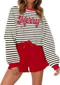 Women Christmas Sweat Shorts Set - Cozy Sequin Holiday Lounge