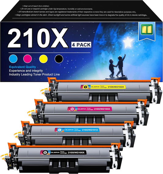 210X 210A Toner Cartridges 4 Pack for HP Color Laserjet Printers