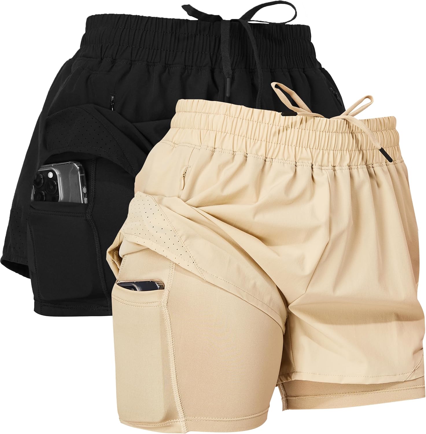 Ultra Performance Gym Shorts Women Pack of 2 for Active Lifestyle