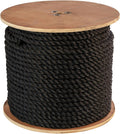 Twisted 3-Strand Black Polypropylene Rope 3/16 in x 1,200 ft