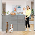 42 Inch Extra Tall Retractable Baby Gate 0-55 in Wide - Space Saving
