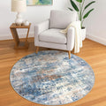 Round Area Rug 5 Ft Circle Washable Entryway Rug - Soft Non-Slip