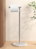 KES Toilet Paper Holder Stand - Freestanding Marble Base Toilet Roll