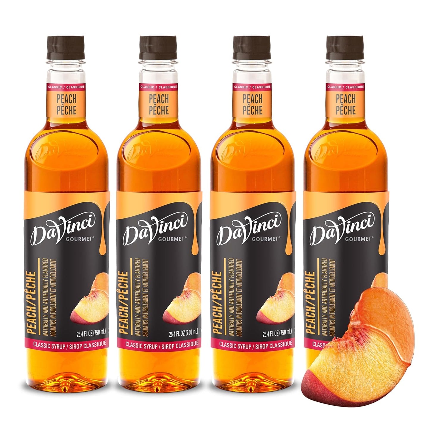 DaVinci Gourmet Classic Peach Syrup for Delicious Beverages