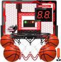 Indoor Basketball Hoop Pro Over The Door Mini Hoop - LED Scoreboard