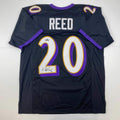 Facsimile Autographed Ed Reed Baltimore Reprint Jersey Men's XL