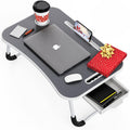 Foldable Standing Laptop Desk Bed Tray for Couch and Bed - Portable XL