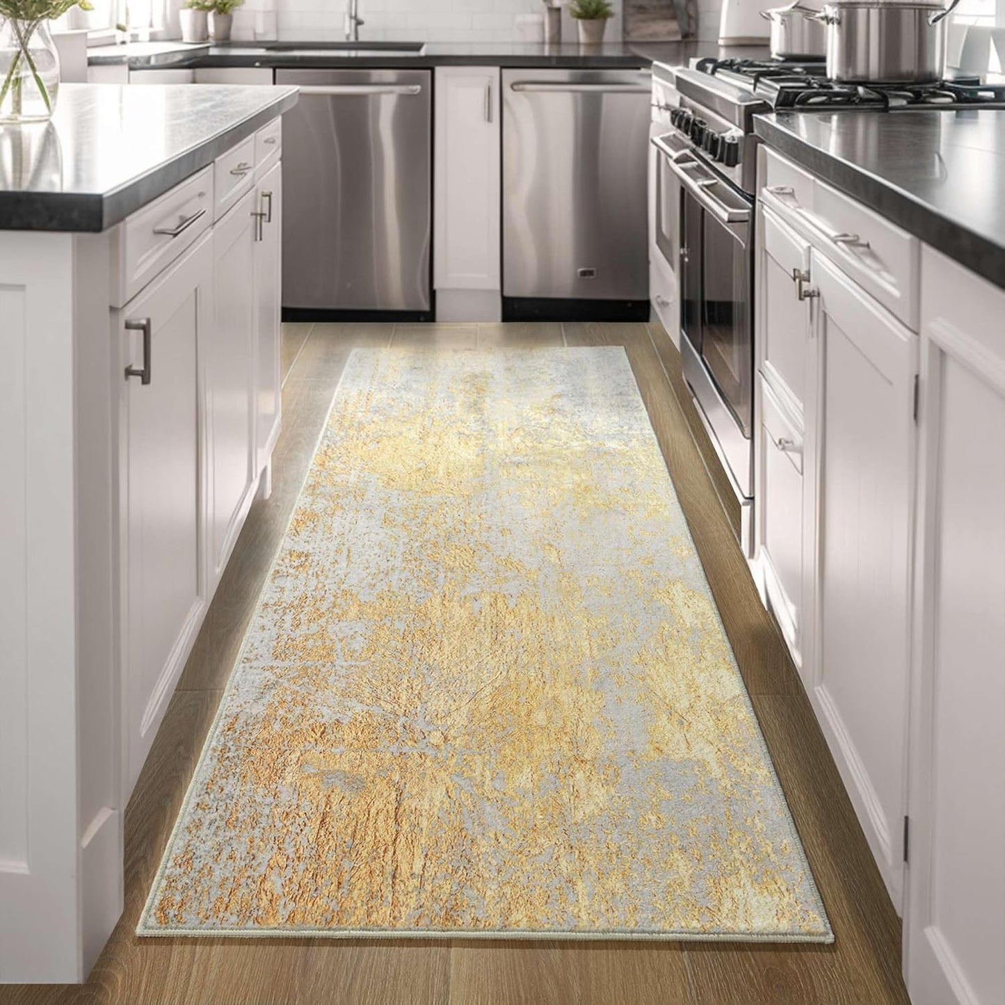Runner Rug for Kitchen Hallways Non Slip 2ft 6in'x8ft Washable