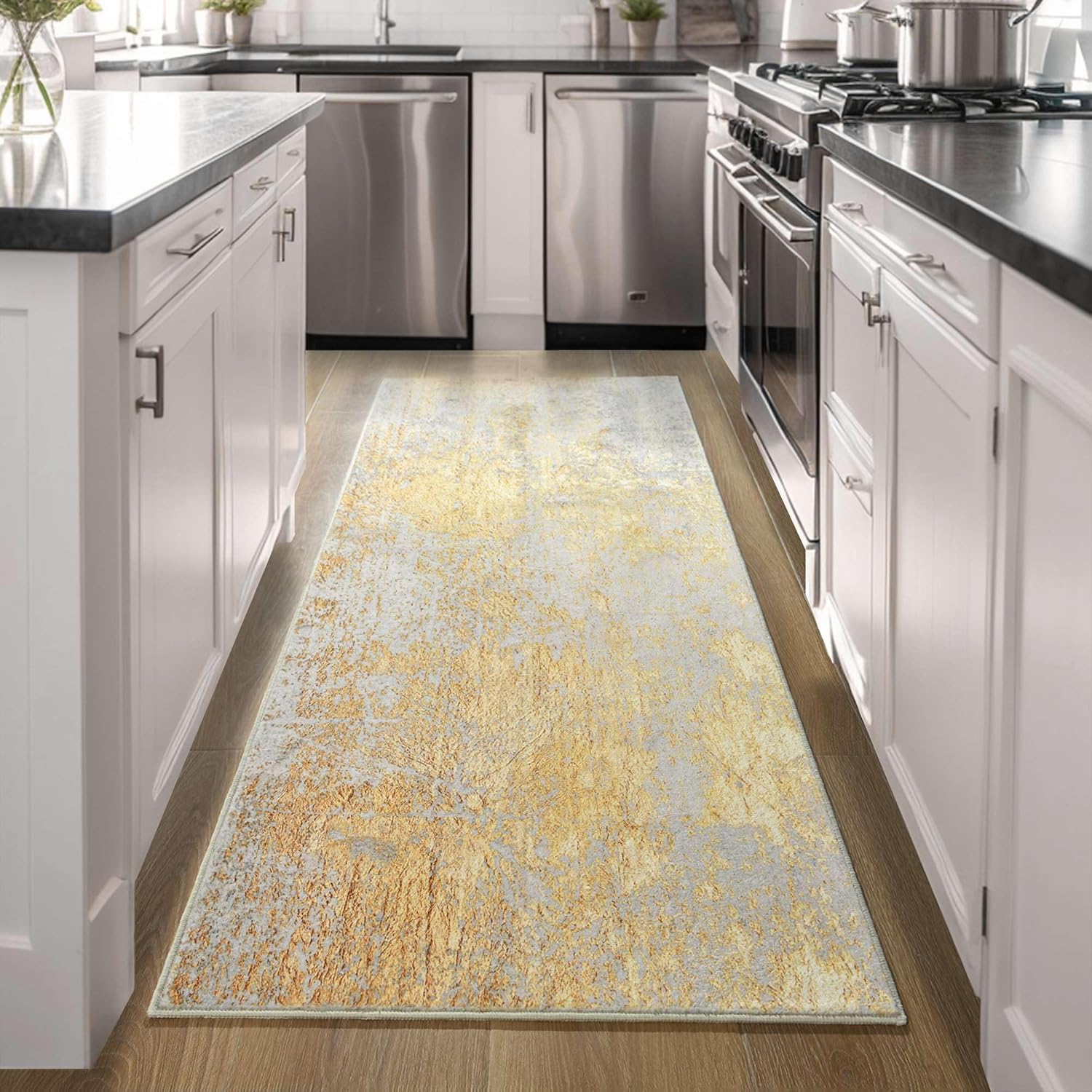 Runner Rug for Kitchen Hallways Non Slip 2ft 6in'x8ft Washable