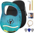 Lyre Harp 16 Strings Solid Mahogany Body - Portable Beginner Harp