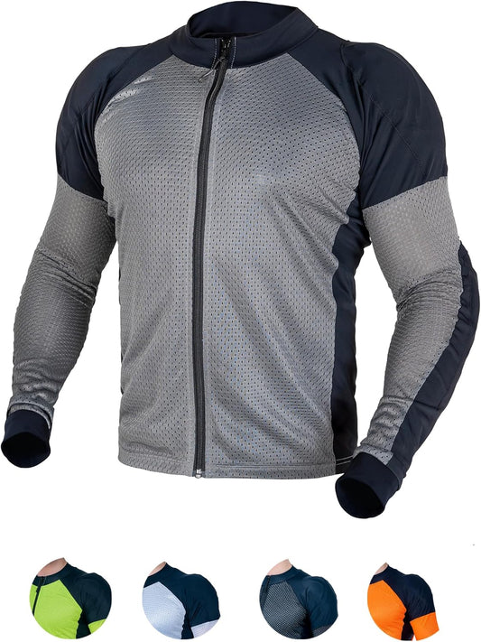 WICKED STOCK Mesh Armored Motorcycle Shirt for Summer Riding
