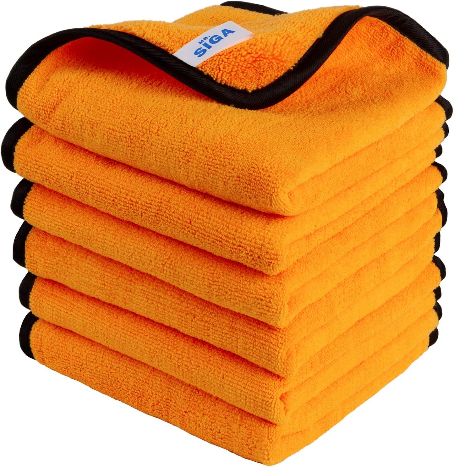 MR.SIGA Dual-Sided Microfiber Towels 6 Pack - Ultimate Cleaning Power