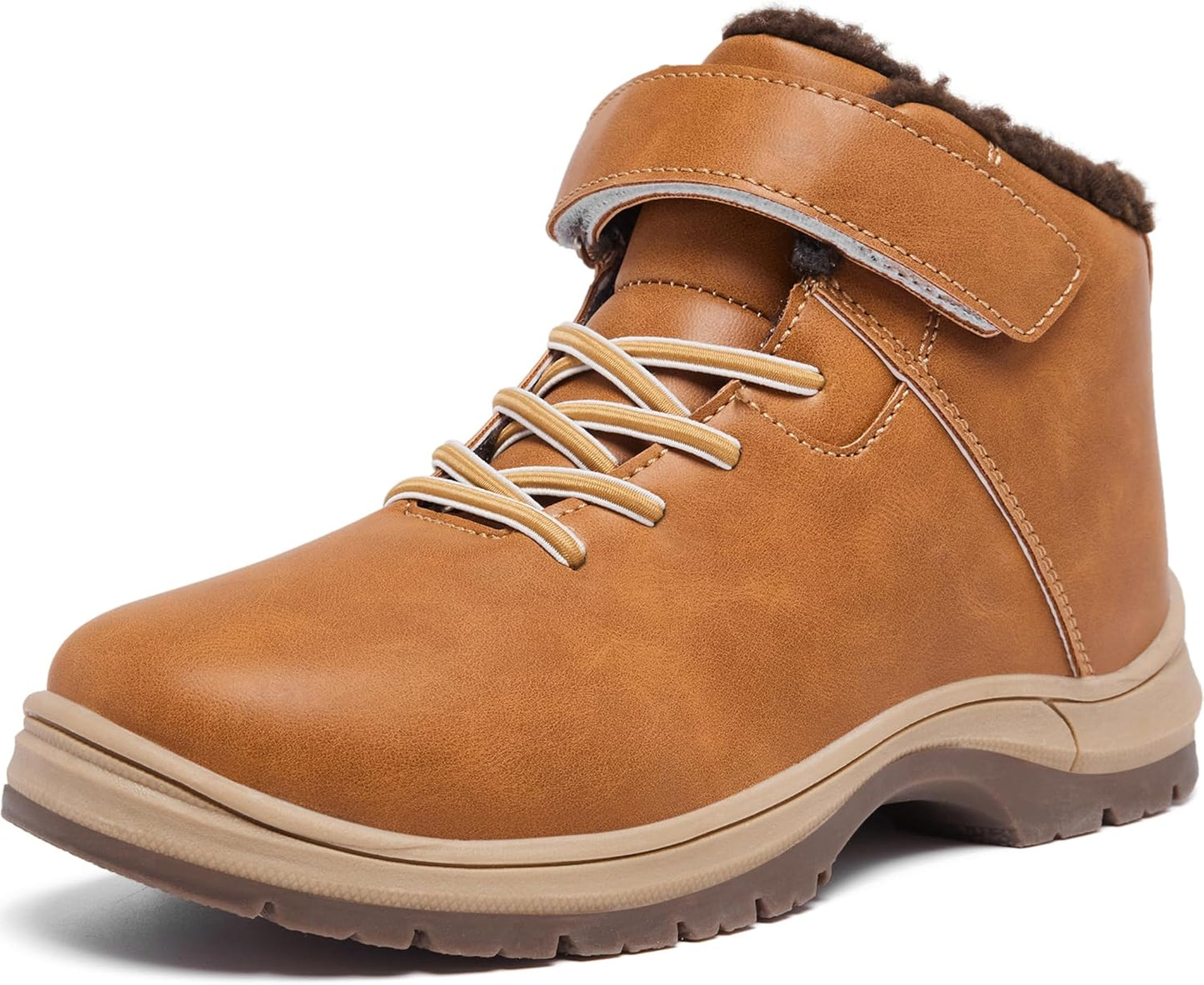 YINGCSM Boys Warm Fur Snow Boots