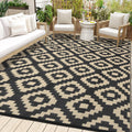 8x10 Outdoor Rug Waterproof Plastic Straw Rug Reversible Patio Carpet