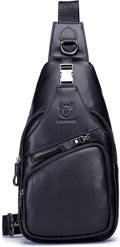 LUKZIJAES Genuine Leather Sling Bag for Men - Versatile Daily Carry