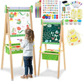 Art Easel for Kids Adjustable Wooden Painting Easel - Foldable