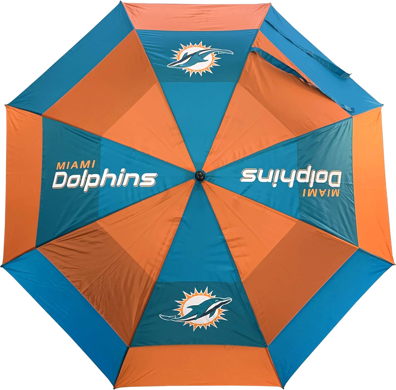 NFL 62 Inch Golf Umbrella with Double Canopy Wind Protection
