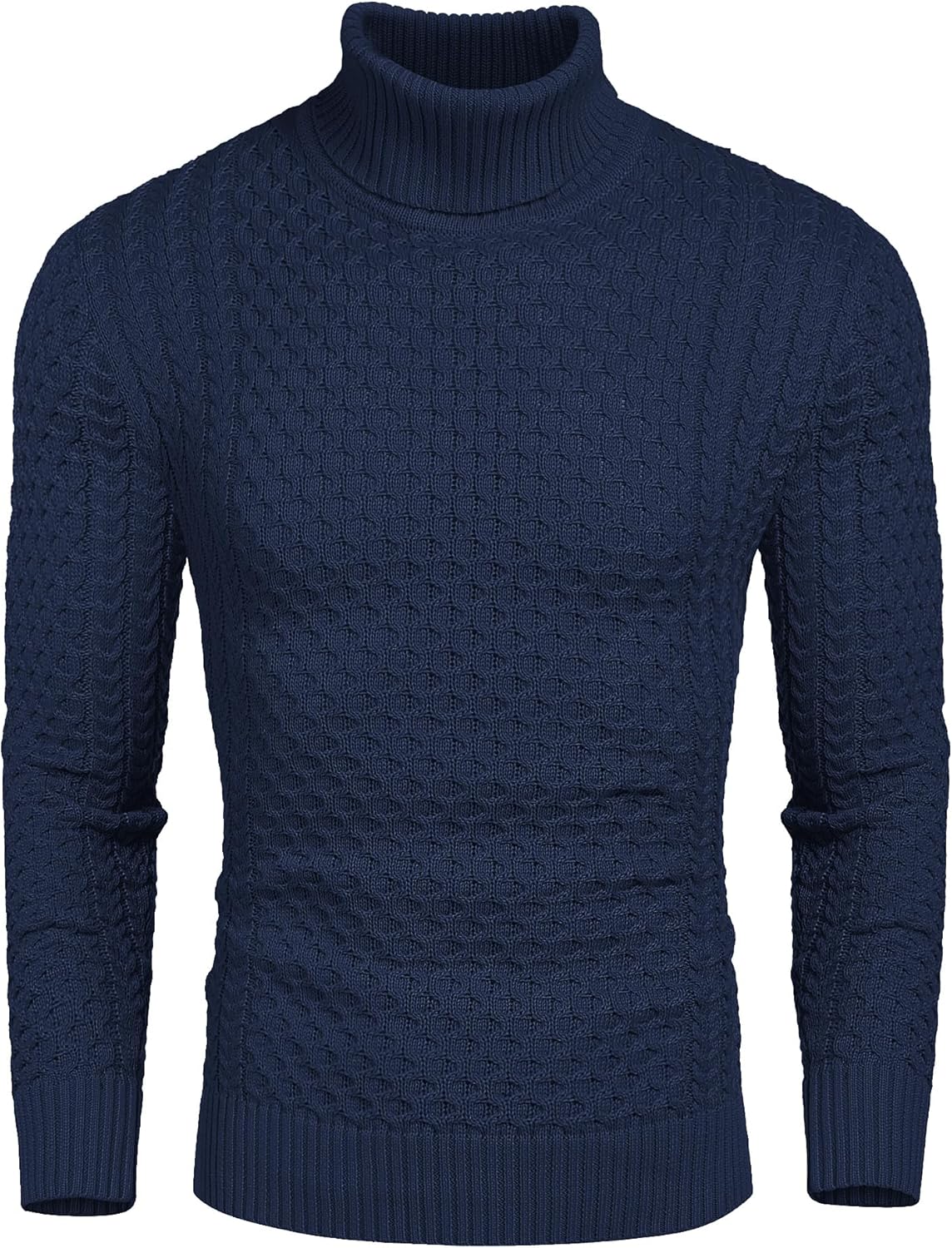 Stylish Men's Slim Fit Turtleneck Sweater for Casual Wear