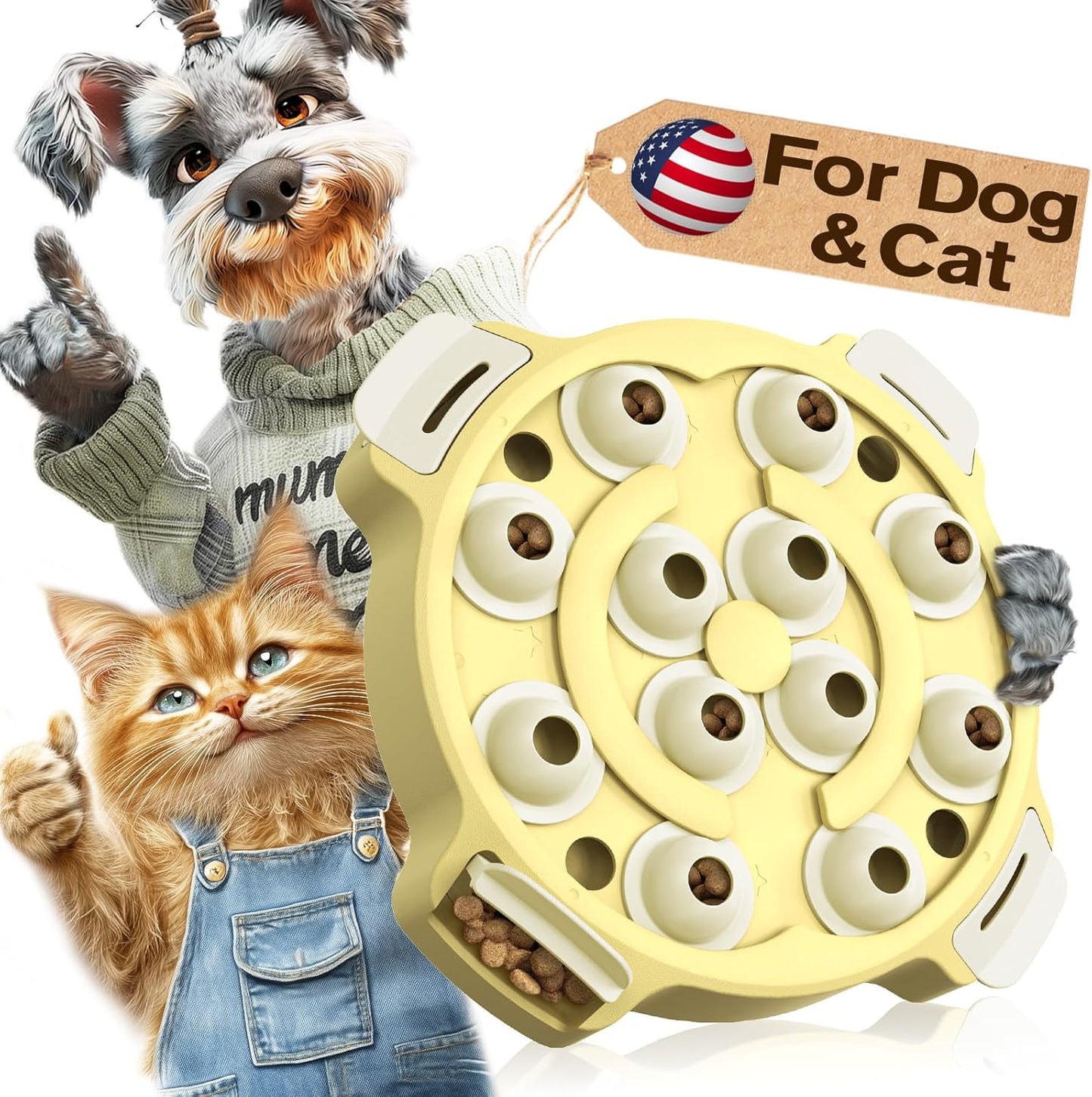 KADTC Interactive Dog & Cat Puzzle Toy for Mental Stimulation