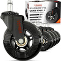 Office Chair Wheels Replacement Set - Soft Quiet Casters for All